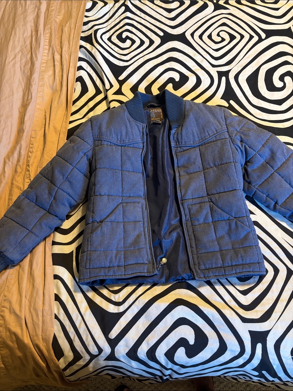 Roper Navy Quilted Puffer Jacket